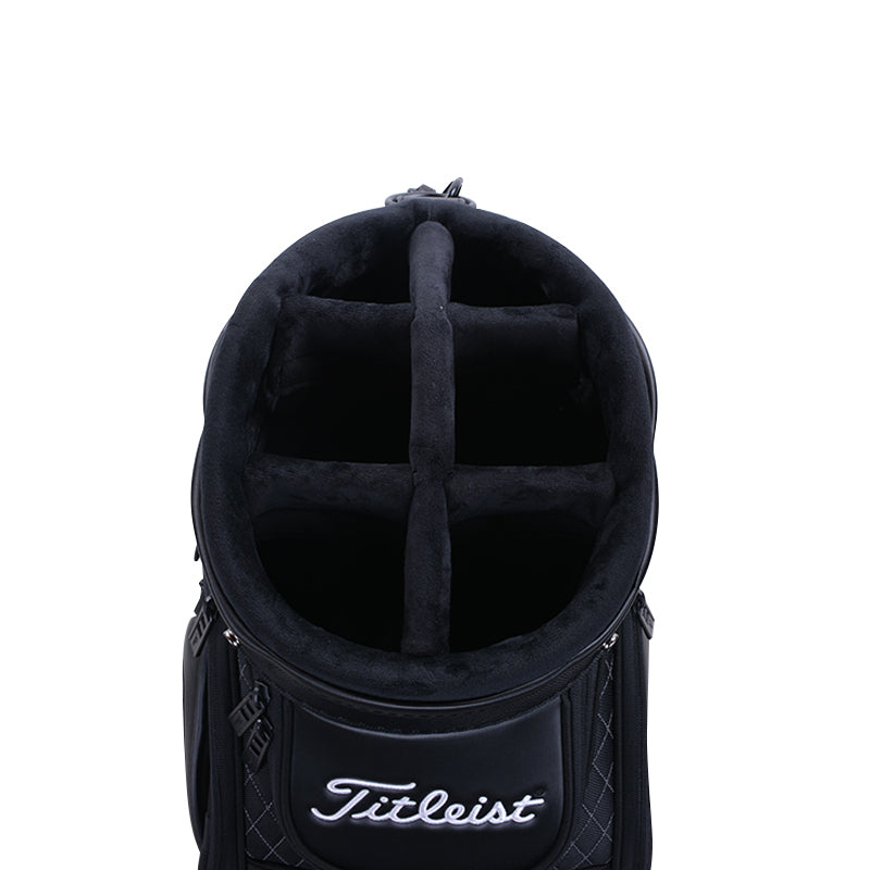 TITLEIST Jet Black Mid Staff Bag (Black/White)