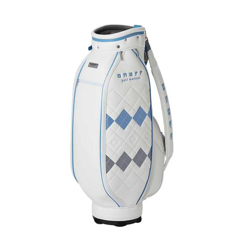 ONOFF OB7923 8.5" Women's Caddie Bag (White/Blue)