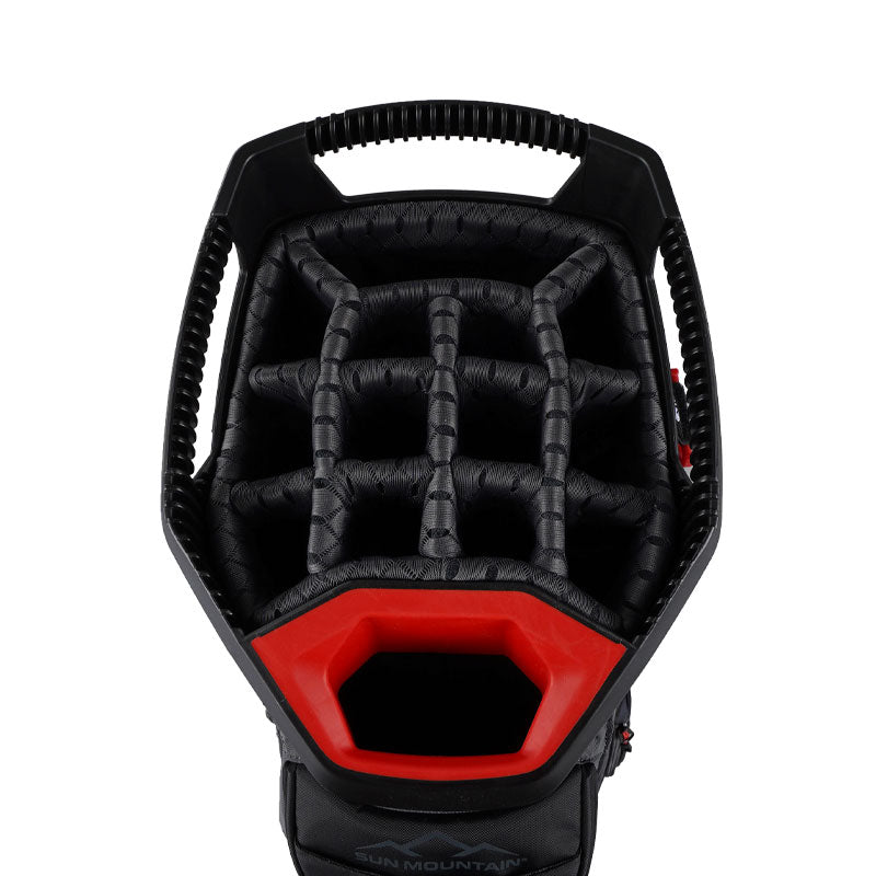 SUN MOUNTAIN 9" C130 Cart Bag (Steel/Black/Red)
