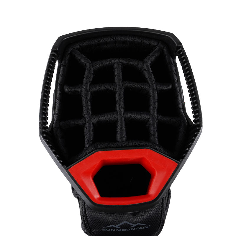SUN MOUNTAIN 9" C130 Sync Cart Bag (Black/Steel/Red)