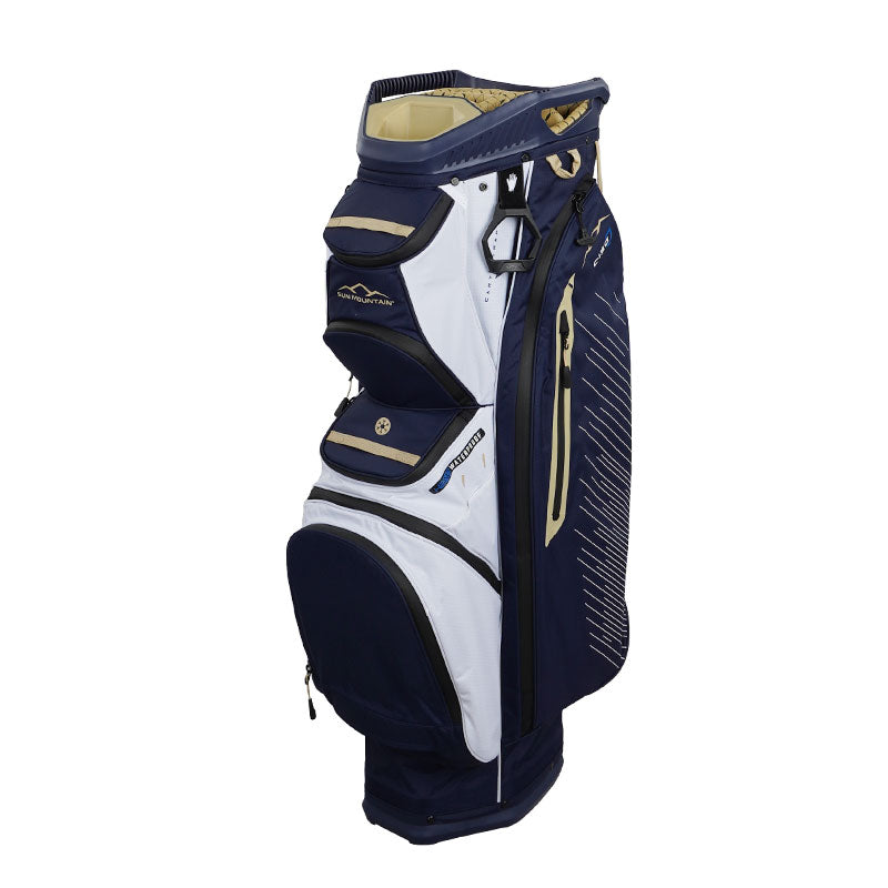 SUN MOUNTAIN 9" C130 H2NO 14-Way Cart Bag (Navy/White/Yellow)