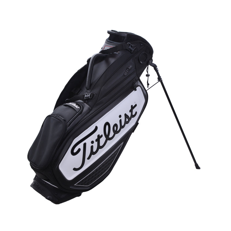 TITLEIST Jet Black Premium Stand Bag (Black/White)