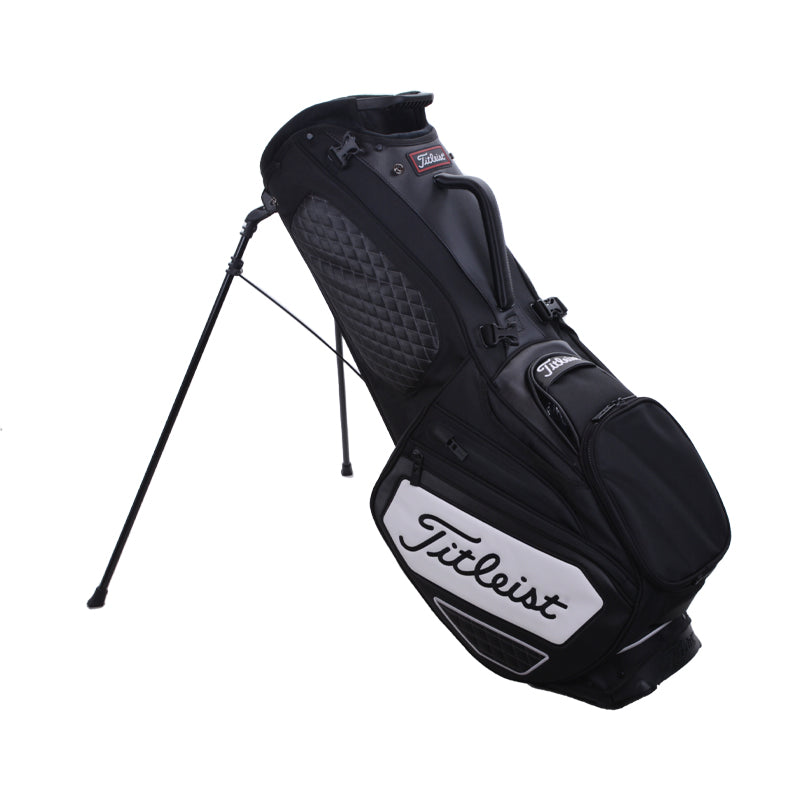 TITLEIST Jet Black Premium Stand Bag (Black/White)
