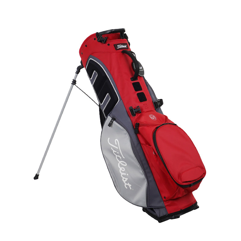 TITLEIST Players 5 Stand Bag (Red/Graphite/Grey)