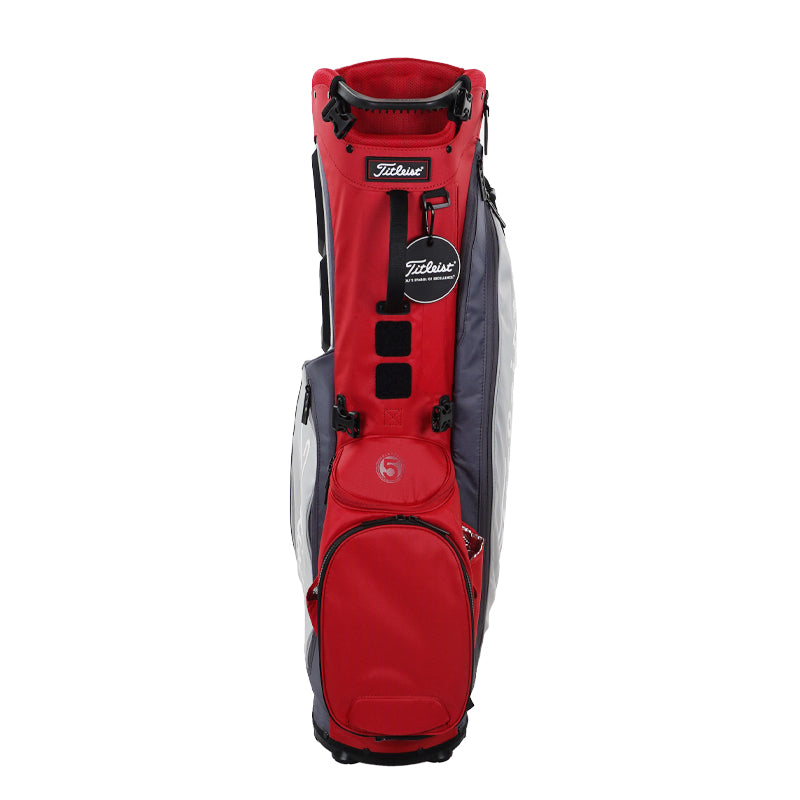 TITLEIST Players 5 Stand Bag (Red/Graphite/Grey)
