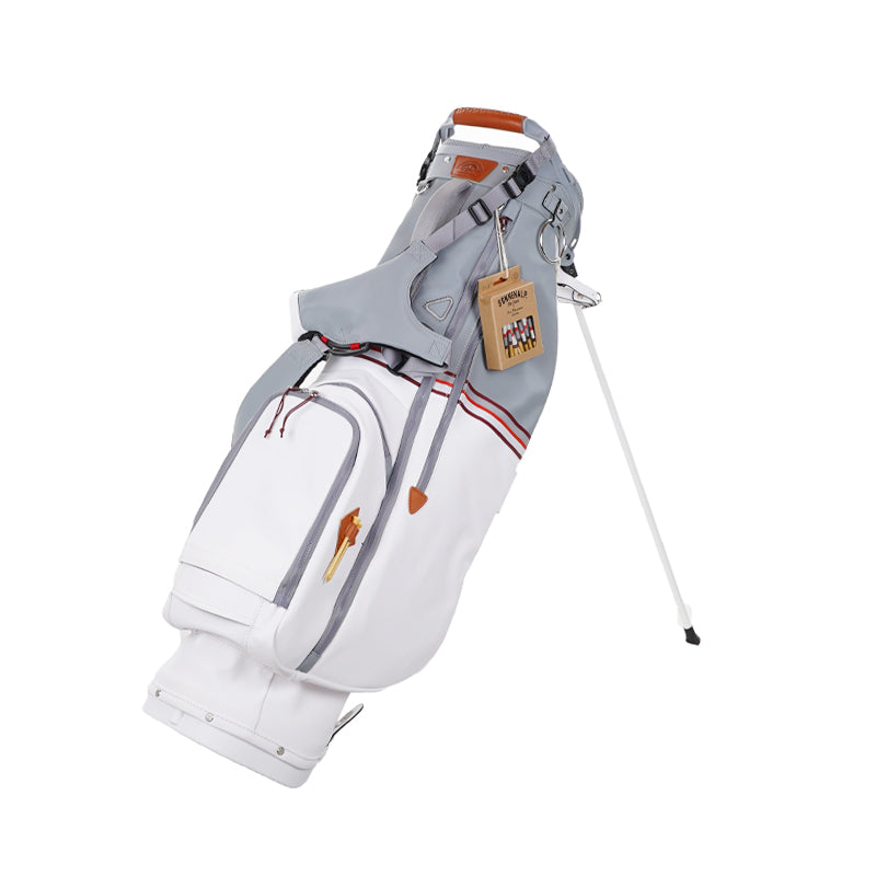 SUN MOUNTAIN 9" Mid-Stripe Stand Bag (White/Cadet/Brick)