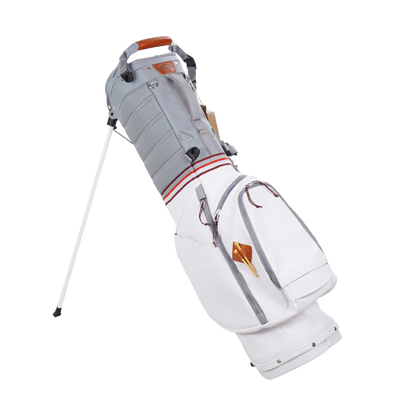 SUN MOUNTAIN 9" Mid-Stripe Stand Bag (White/Cadet/Brick)