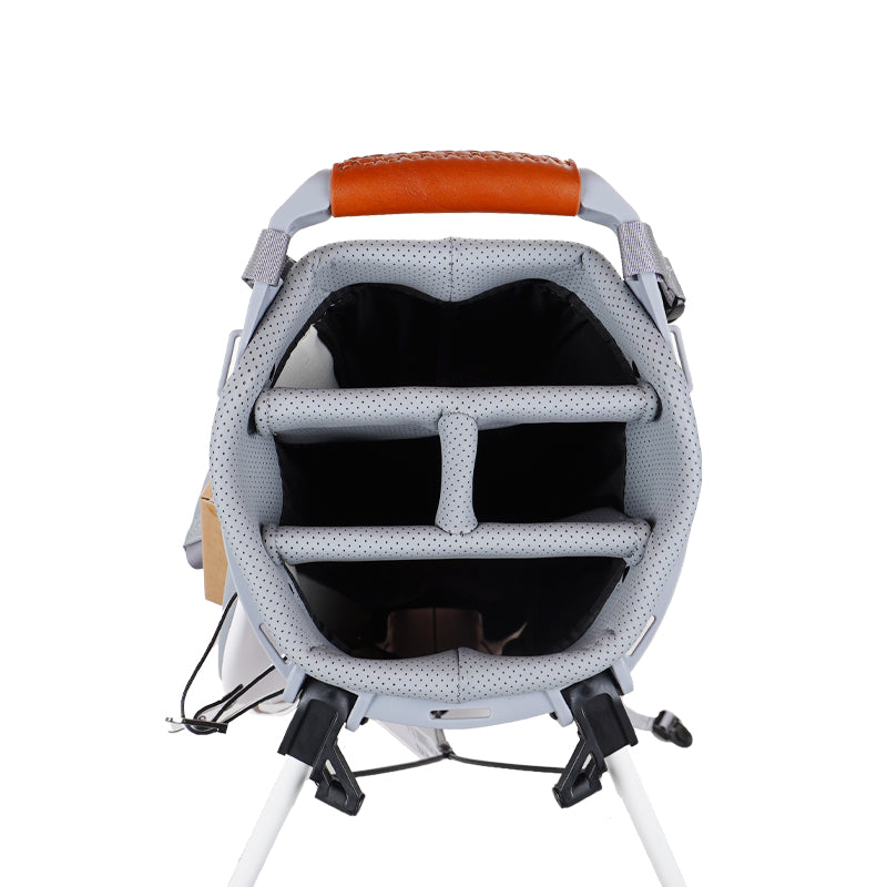 SUN MOUNTAIN 9" Mid-Stripe Stand Bag (White/Cadet/Brick)