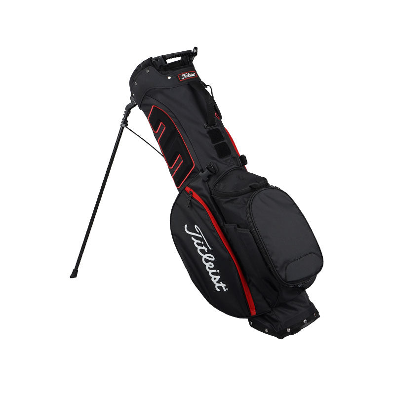 TITLEIST Players 4 Stand Bag (Black/Black/Red)