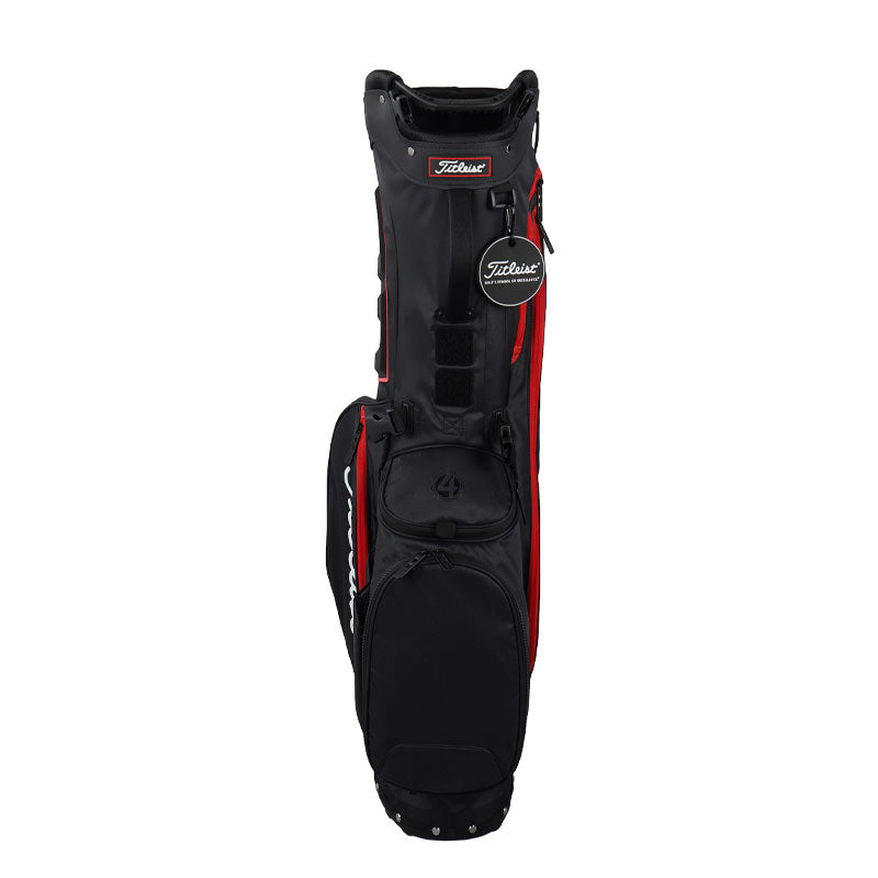 TITLEIST Players 4 Stand Bag (Black/Black/Red)