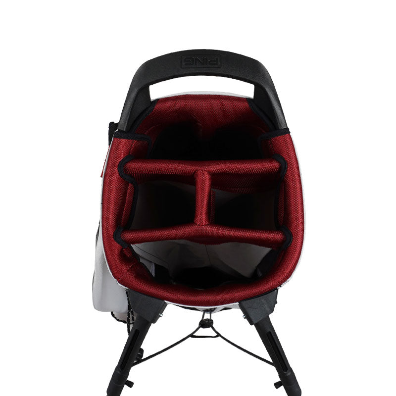 PING Hoofer Lite Stand Bag (Pewter/Grey/Red)