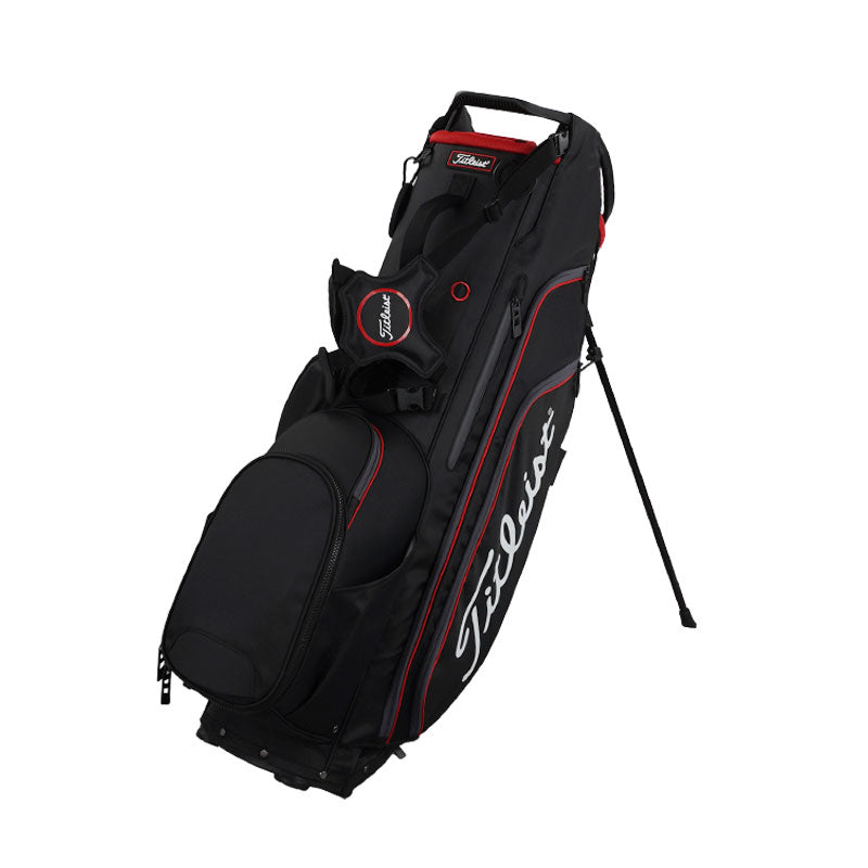 TITLEIST Hybrid 14 Stand Bag (Black/Black/Red)