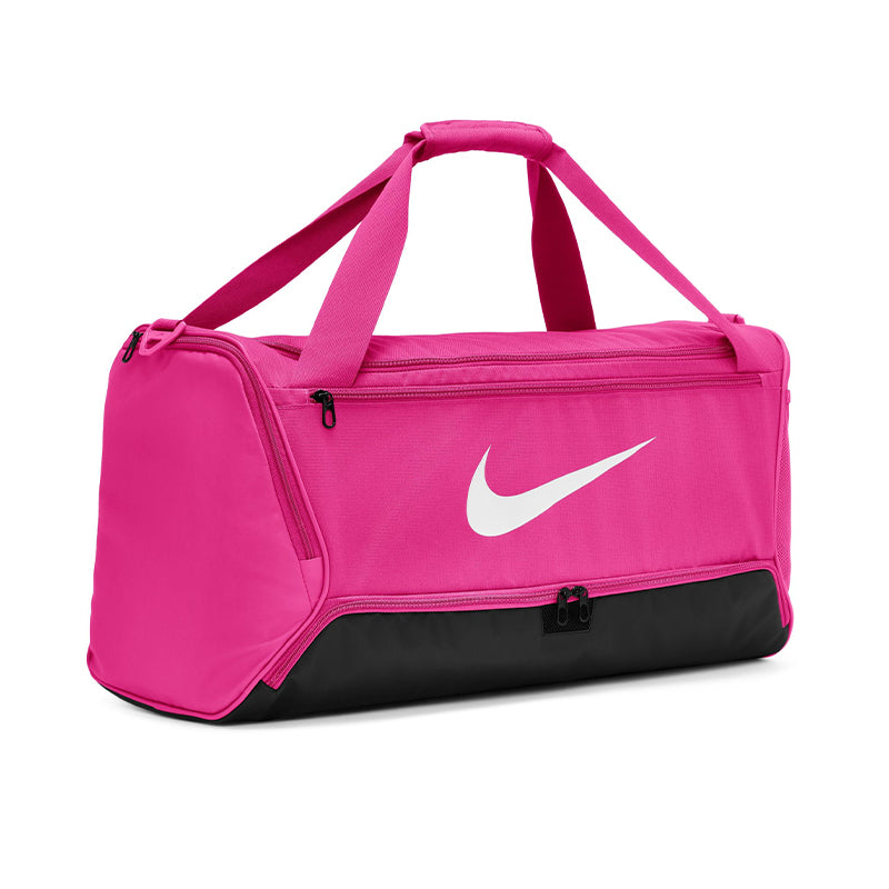 NIKE Brasilia 9.5 M Duffle Bag (Laser Fuchsia/Black/White)