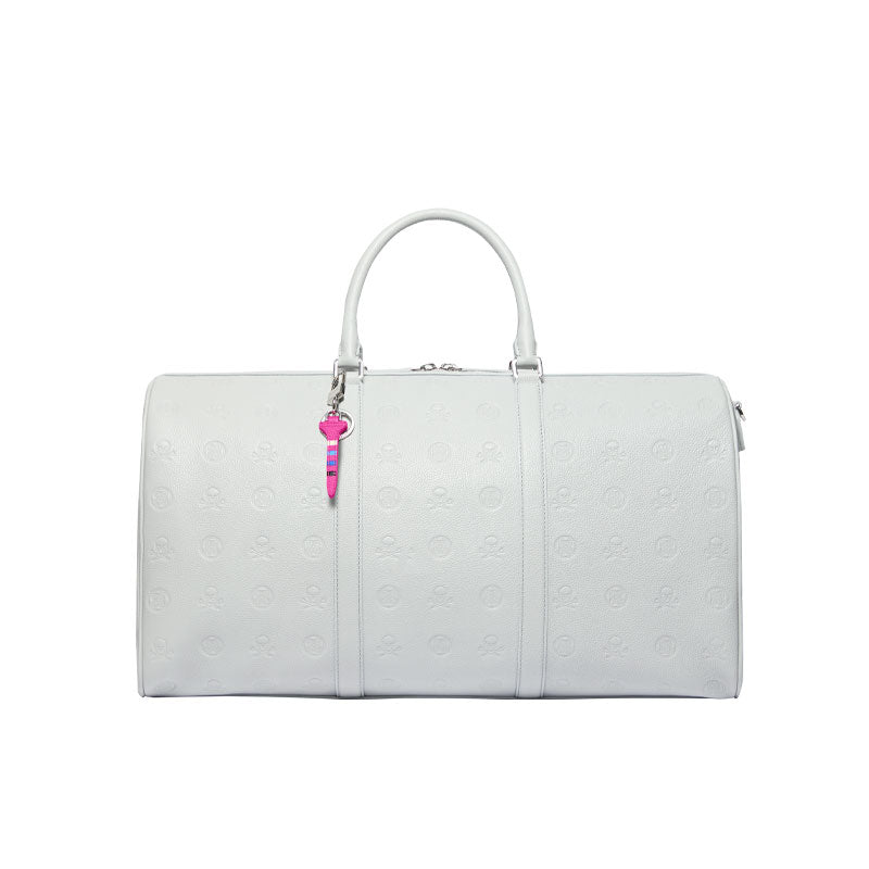 GFORE Embossed Skull & Tees Leather Weekender (Nimbus)
