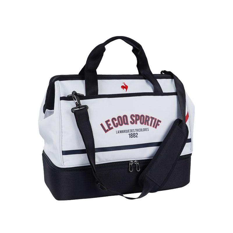 LE COQ SPORTIF GOLF Double-Layered Boston Bag (White)