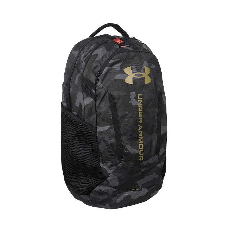 UNDER ARMOUR Hustle 6.0 Backpack (Black/Black/Gold)