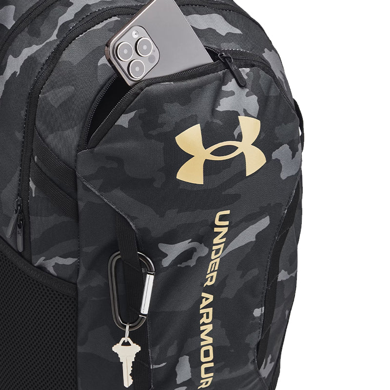 UNDER ARMOUR Hustle 6.0 Backpack (Black/Black/Gold)