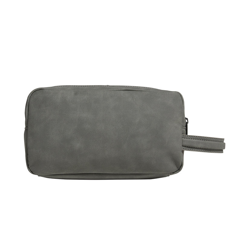 ADIDAS Polyurethane 2-Way Zip Pouch (Charcoal)