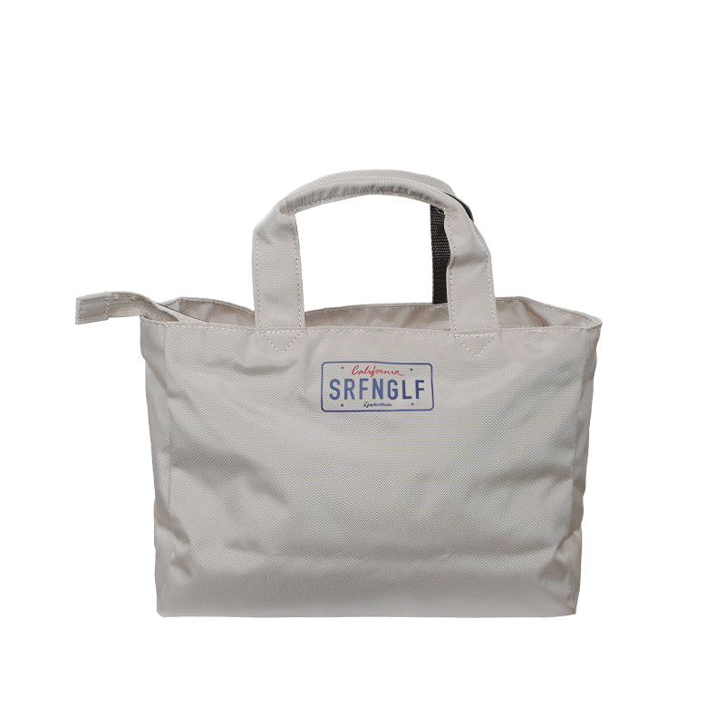 TAYLORMADE Golden-State Round Tote (Beige/Navy)