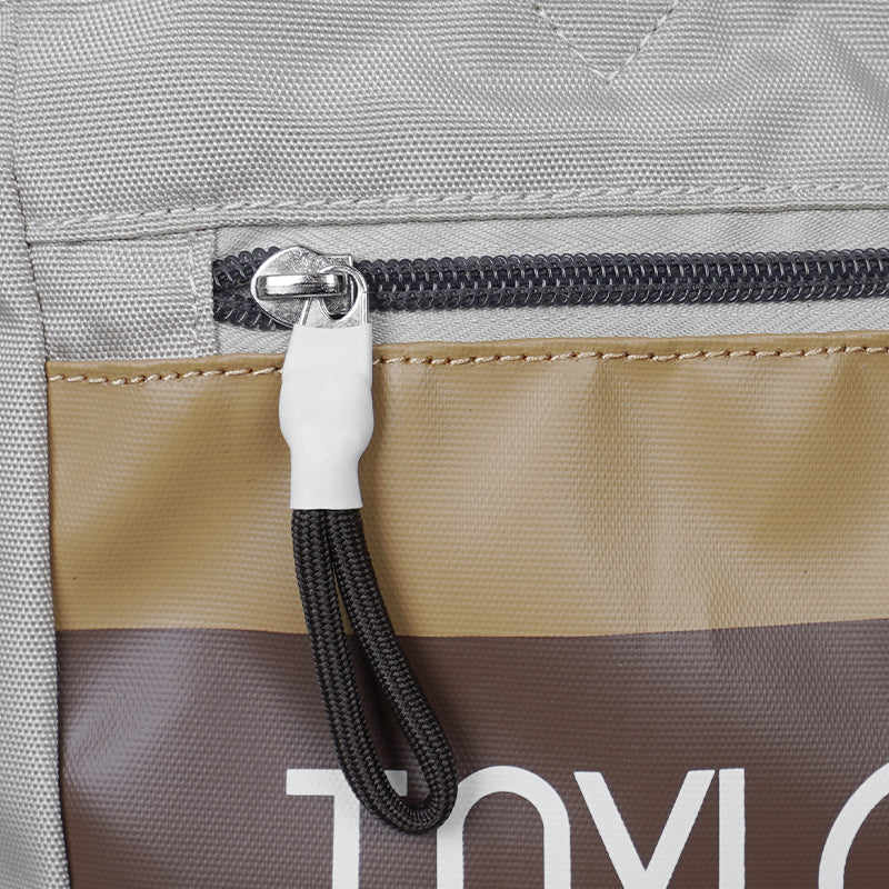 TAYLORMADE Golden-State Round Tote (Beige/Navy)