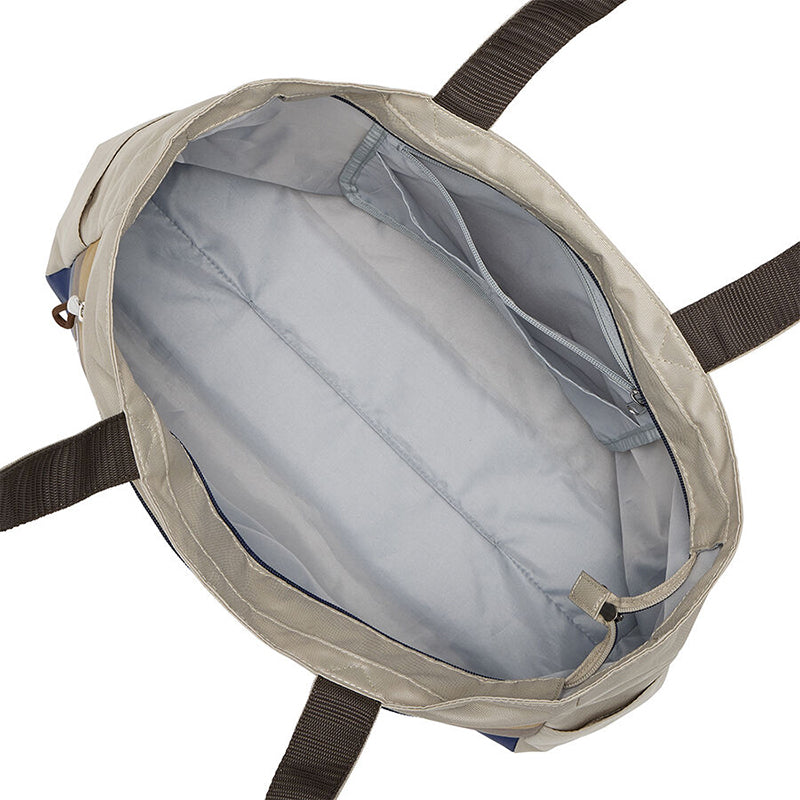 TAYLORMADE Golden-State Round Tote (Beige/Navy)