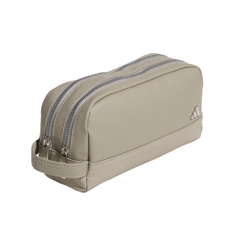 ADIDAS Polyurethane 2-Way Zip Pouch (Beige)