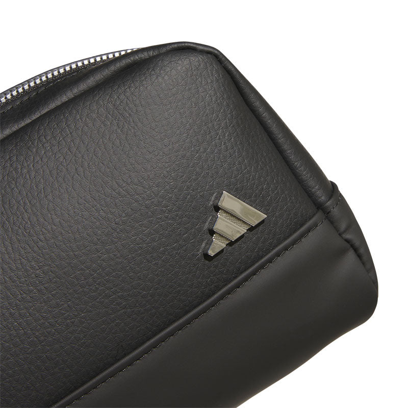 ADIDAS Polyurethane 2-Way Zip Pouch (Black)