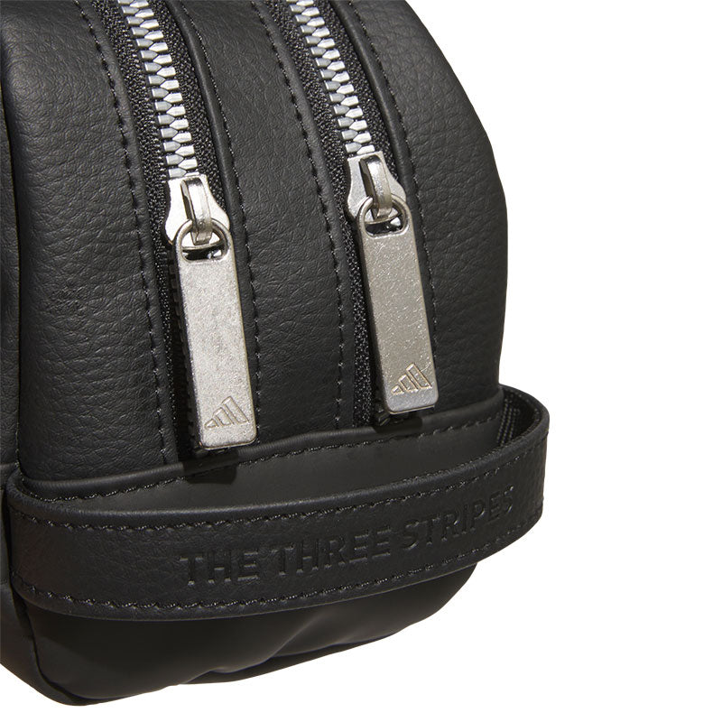 ADIDAS Polyurethane 2-Way Zip Pouch (Black)