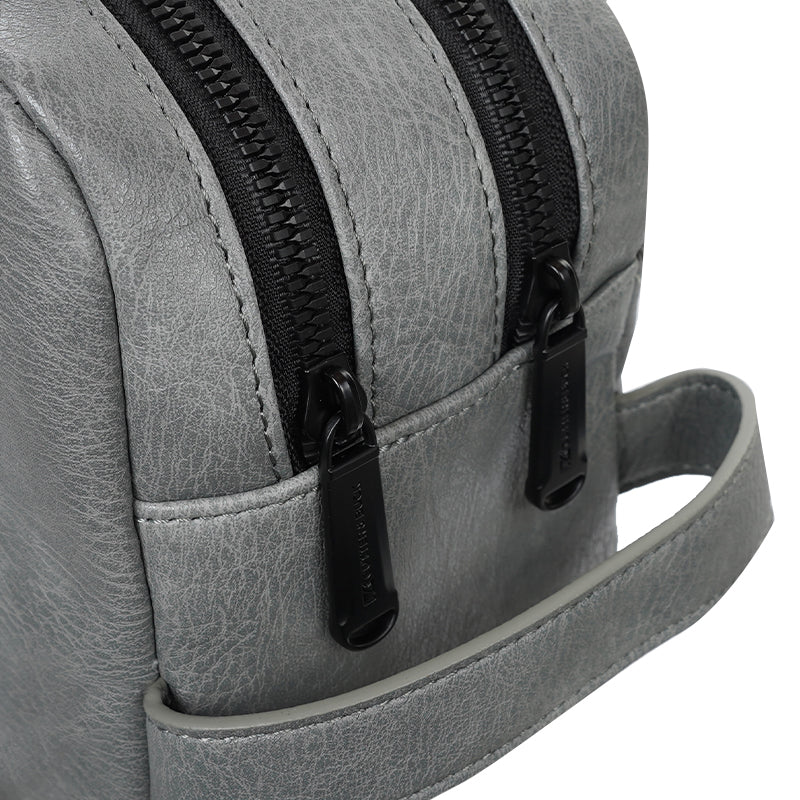 CUTTER & BUCK Double Zip PU Pouch (Grey)