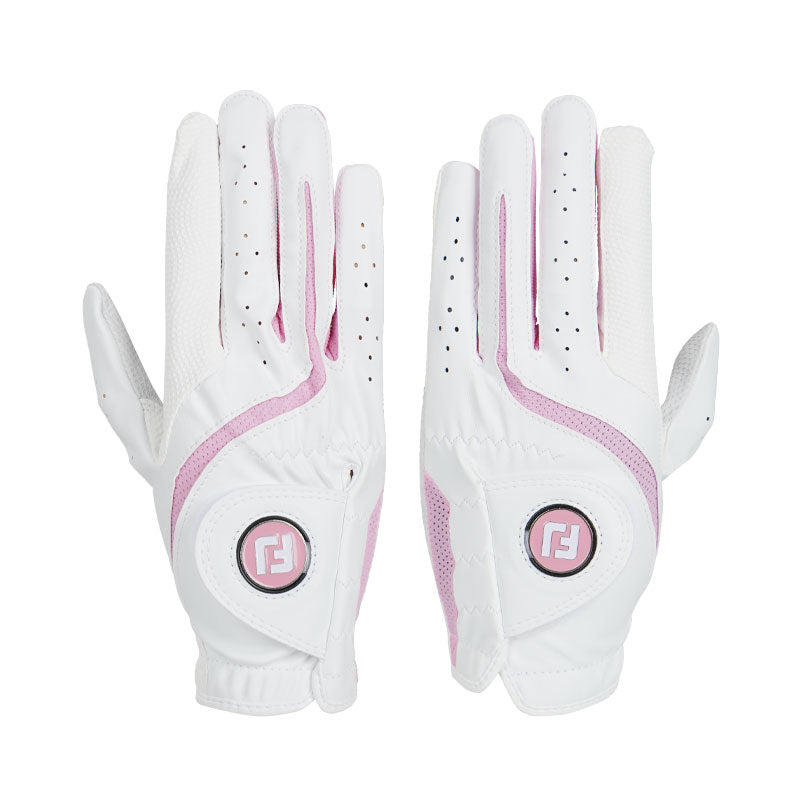 FOOTJOY GTXtreme Asian Women's Leather Pair Gloves (White/Pink)