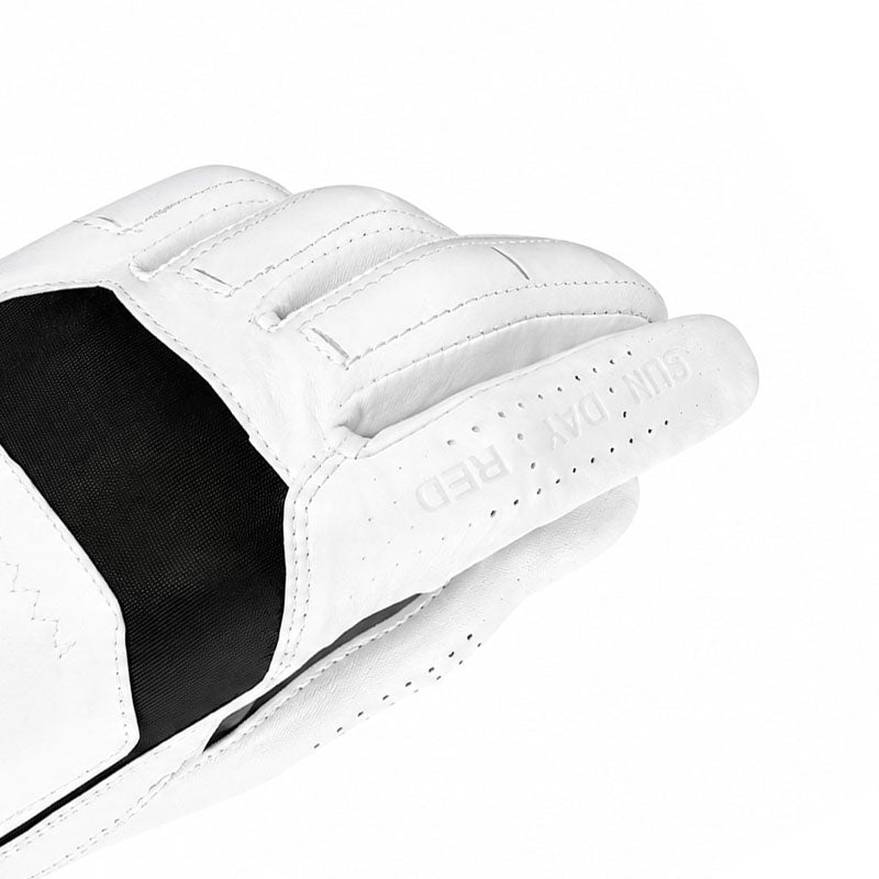 SUN DAY RED Tour Men's Leather Glove (White/Black)