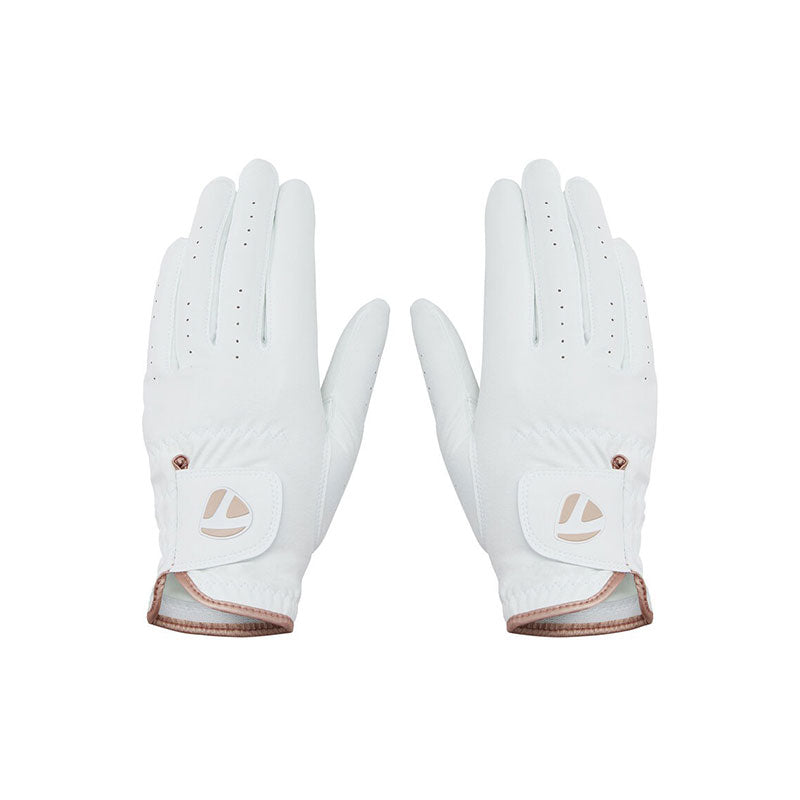 TAYLORMADE Player's All Weather Women's Pair Gloves (White/Pink)