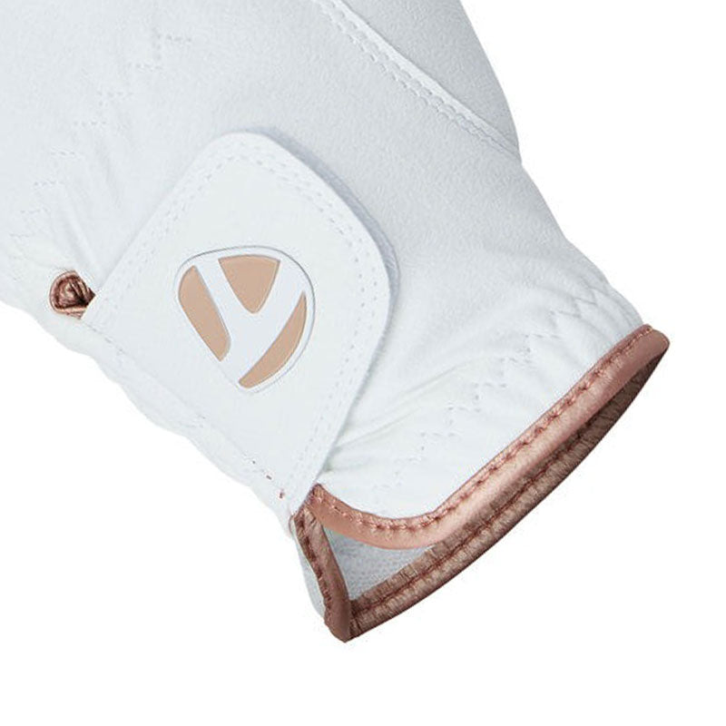 TAYLORMADE Player's All Weather Women's Pair Gloves (White/Pink)