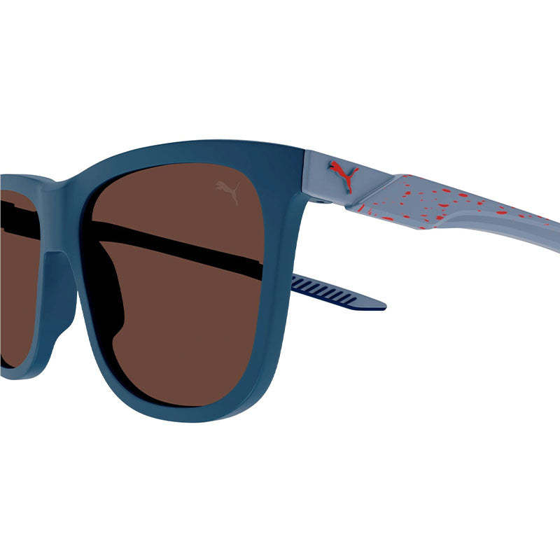 PUMA PU0395S Blue/Grey/Brown Sunglasses