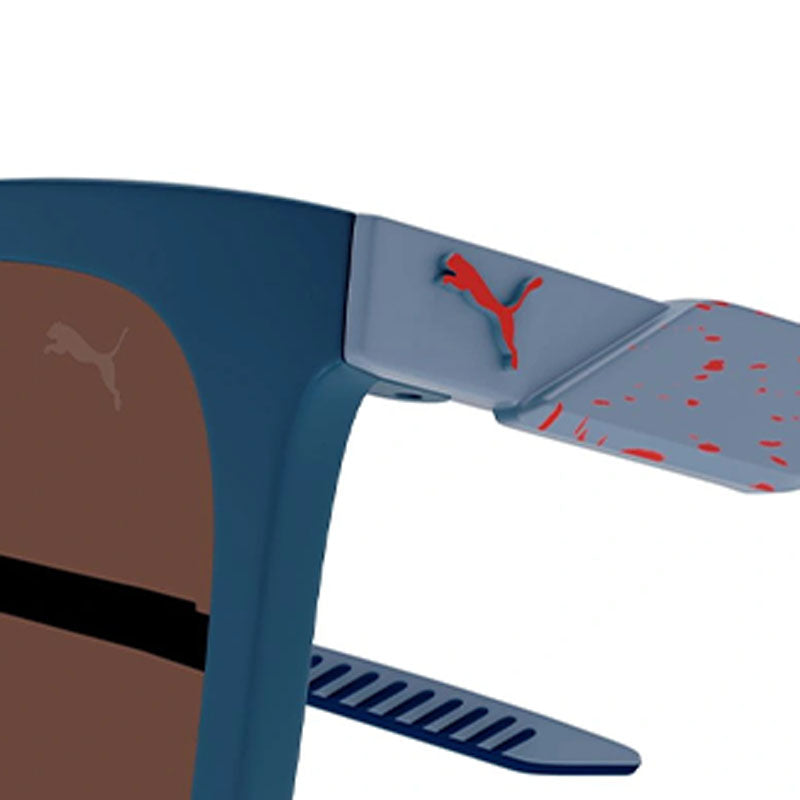 PUMA PU0395S Blue/Grey/Brown Sunglasses