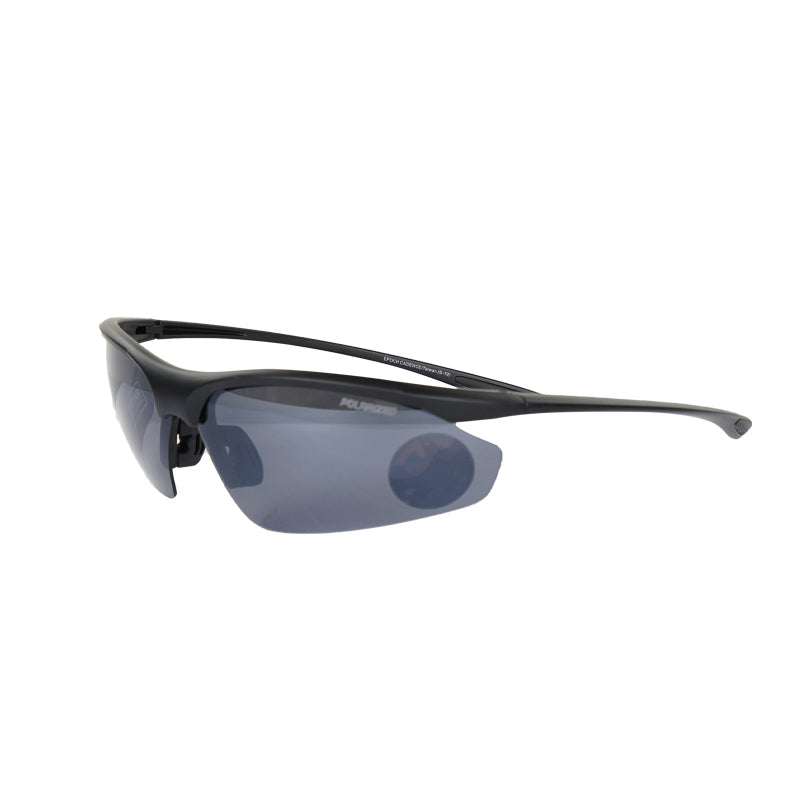 EPOCH EYEWEAR Cadence 6 Polarized Shatterproof Sunglasses (Black/Smoke)