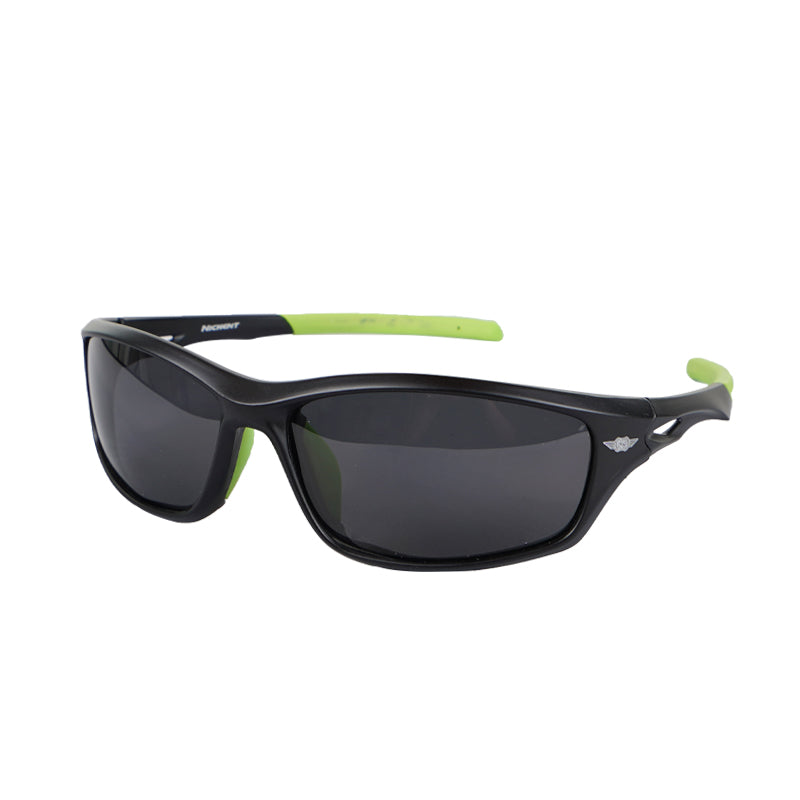 NICKENT PS8056 Matte Black/Green Polarized Sunglasses