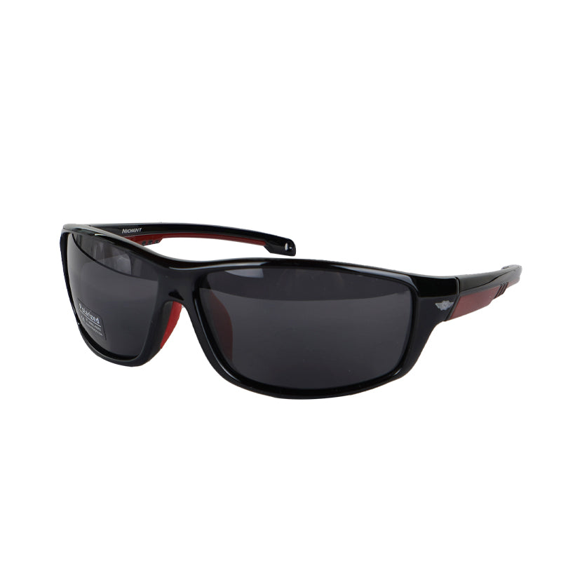 NICKENT PS8143 Glossy Black/Red Polarized Sunglasses