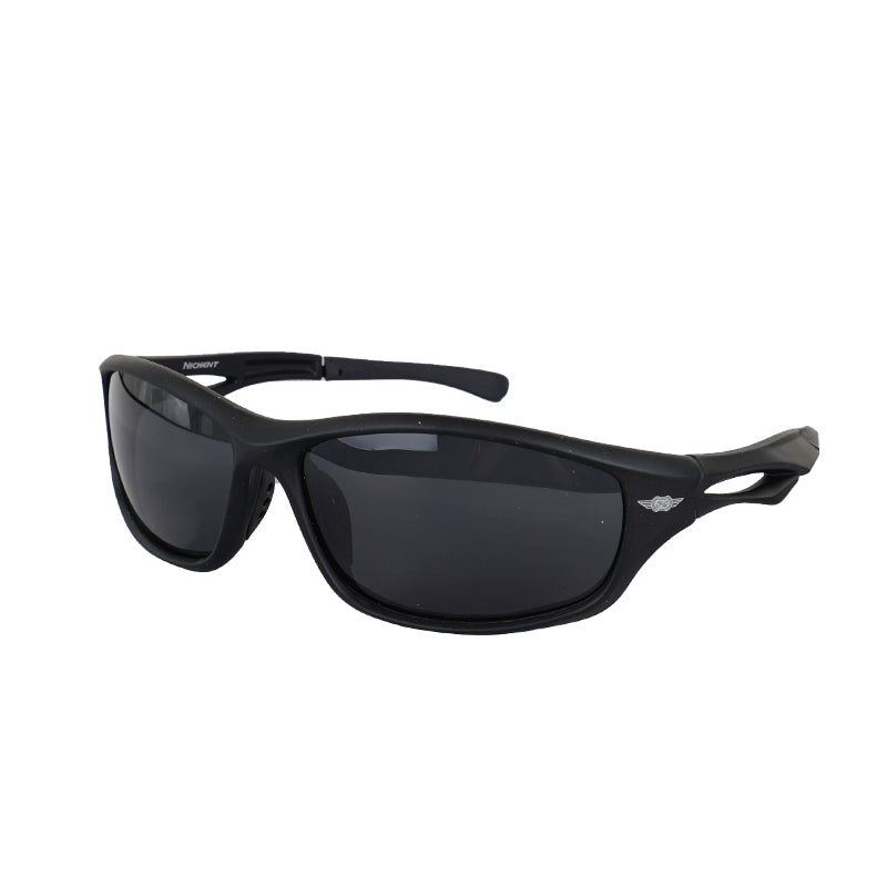 NICKENT 8321 Matte Black/Grey Polarized Sunglasses
