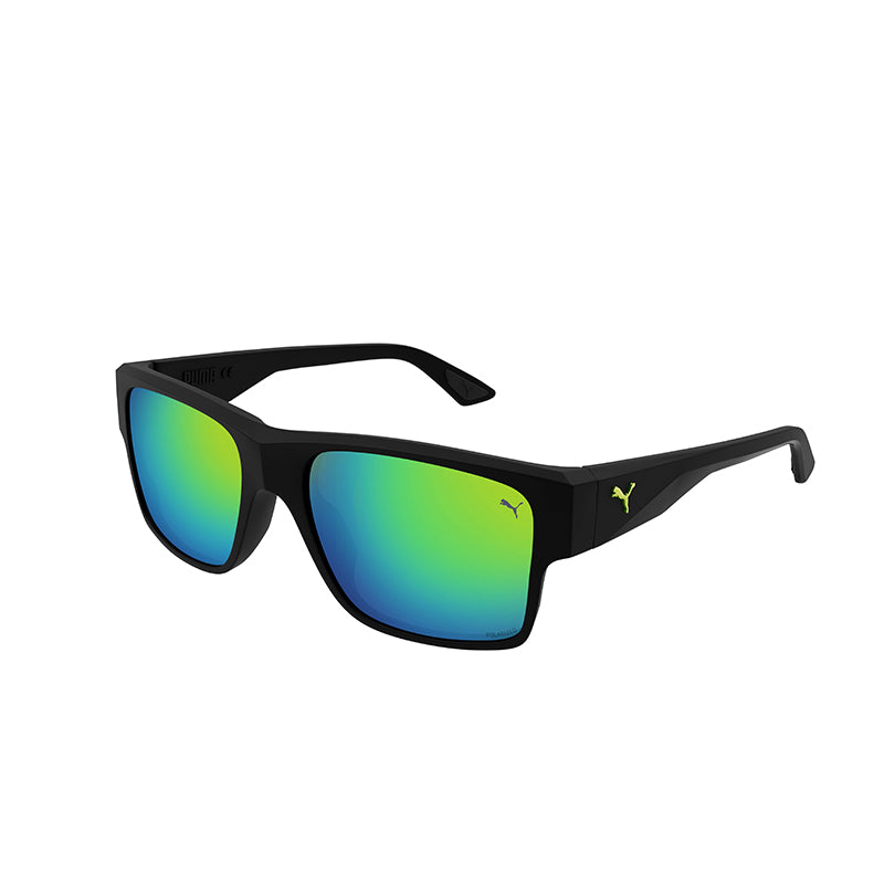 PUMA PU0403S Black/Black/Green Sunglasses