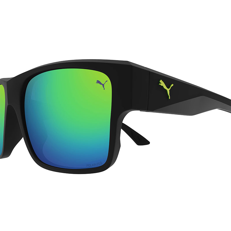 PUMA PU0403S Black/Black/Green Sunglasses