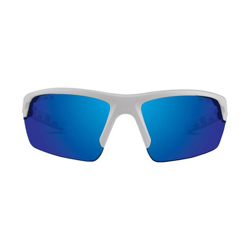 EPOCH EYEWEAR Link White/Blue Mirror Polarized Sunglasses
