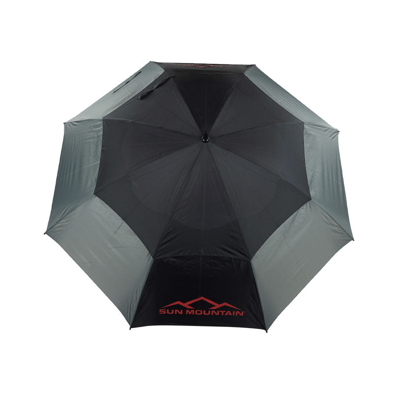 SUN MOUNTAIN 68" Double Canopy Umbrella (Black/Steel/Red)