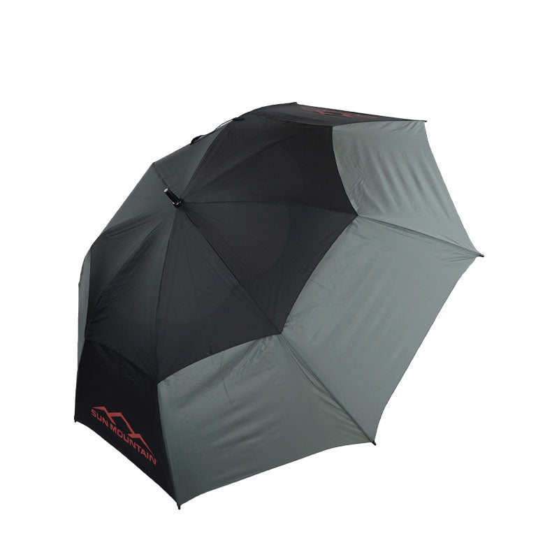 SUN MOUNTAIN 68" Double Canopy Umbrella (Black/Steel/Red)
