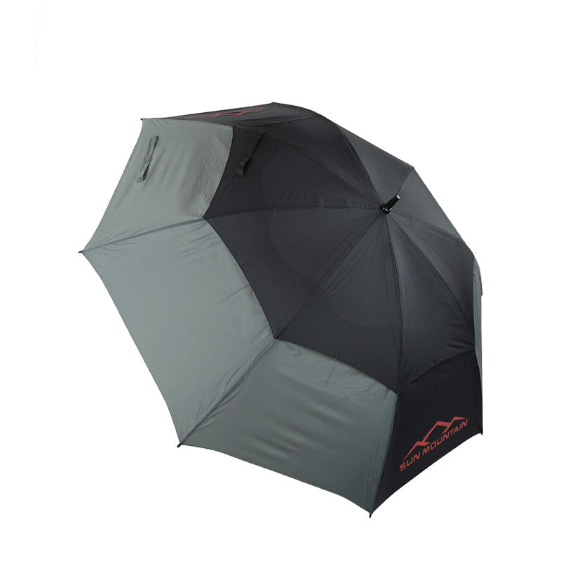 SUN MOUNTAIN 68" Double Canopy Umbrella (Black/Steel/Red)