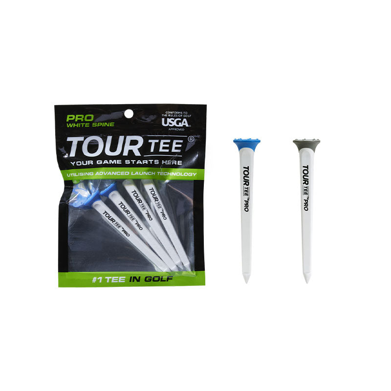 TOUR TEE Pro White Spine Tee 80mm - 4 Pieces