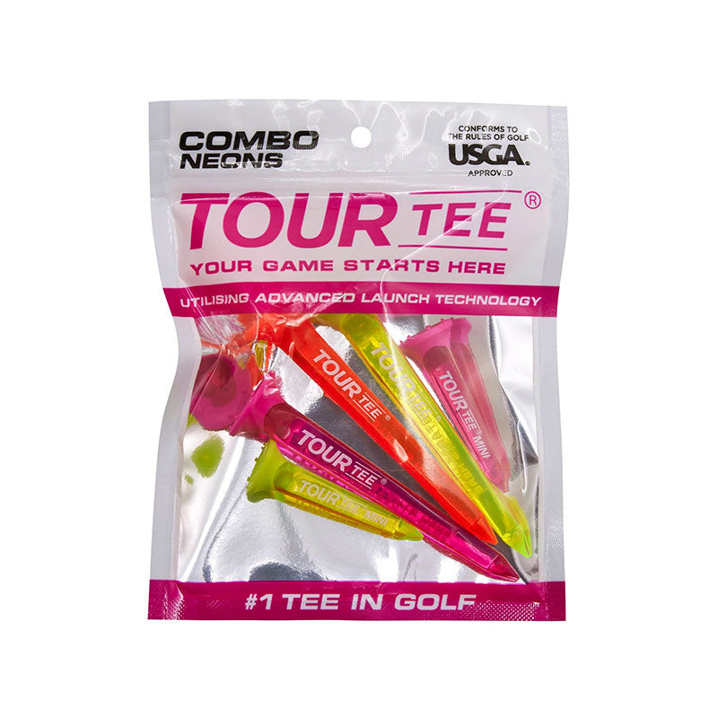 TOUR TEE Neon Pink Tees 80mm - 5 Pieces