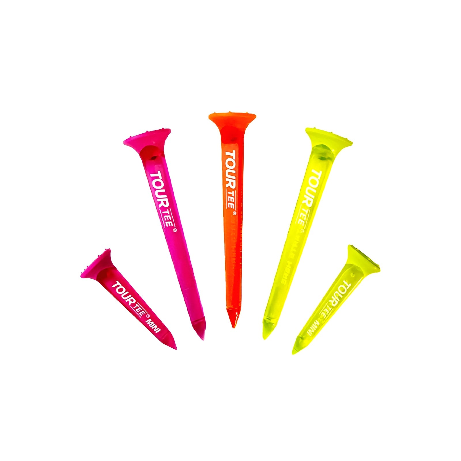 TOUR TEE Neon Pink Tees 80mm - 5 Pieces
