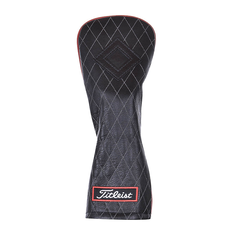 TITLEIST Jet Black Leather Fairway Headcover (Black/Black/Red)