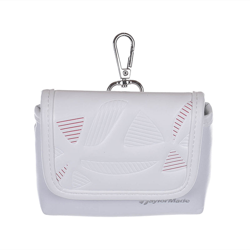 TAYLORMADE Embossed Flower Ball Pouch (White/Black)